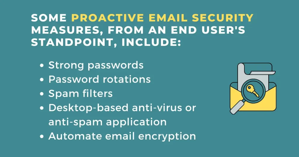 Some proactive email security measures